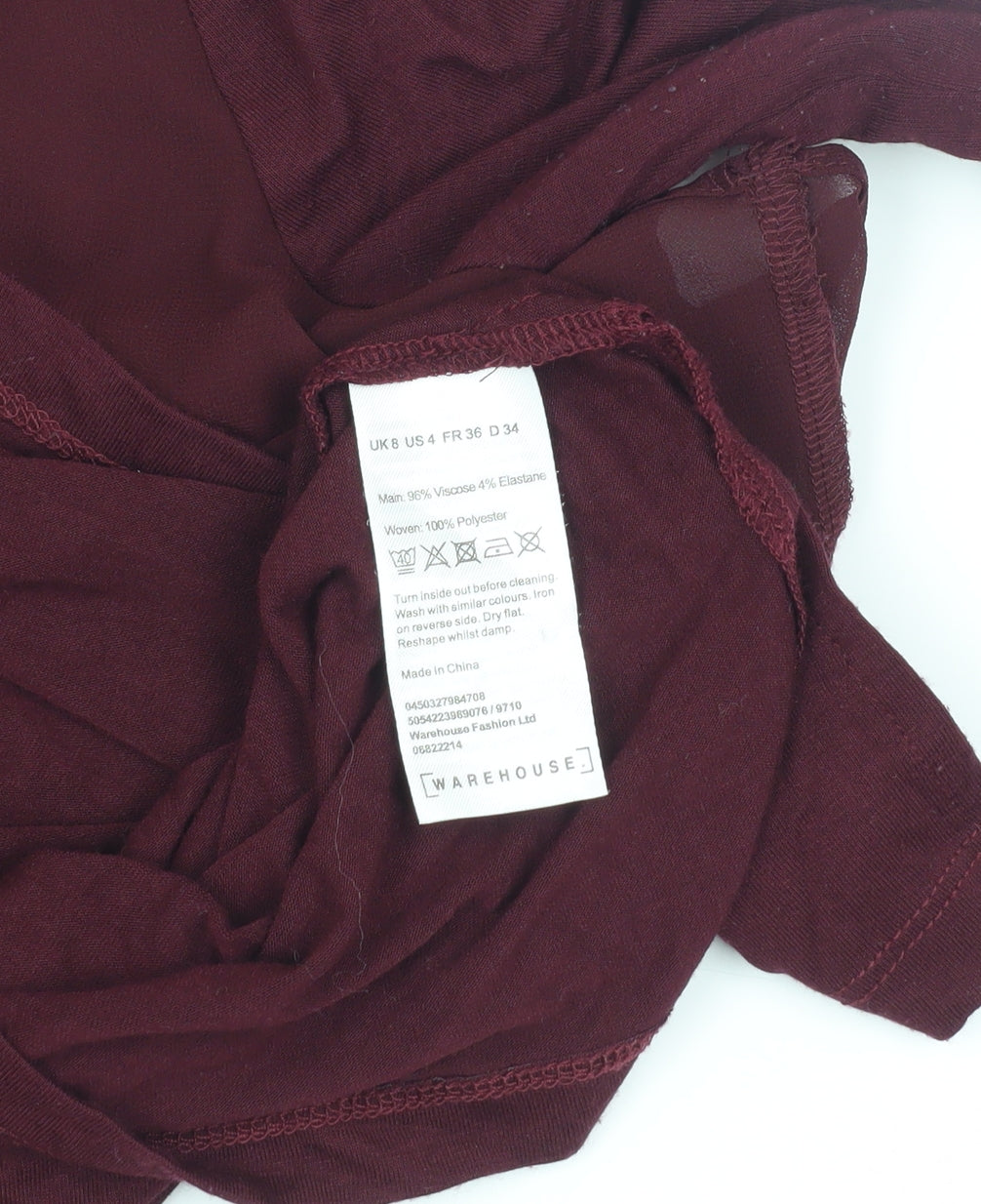 Warehouse Women's Red Long Sleeve Top, Size 8