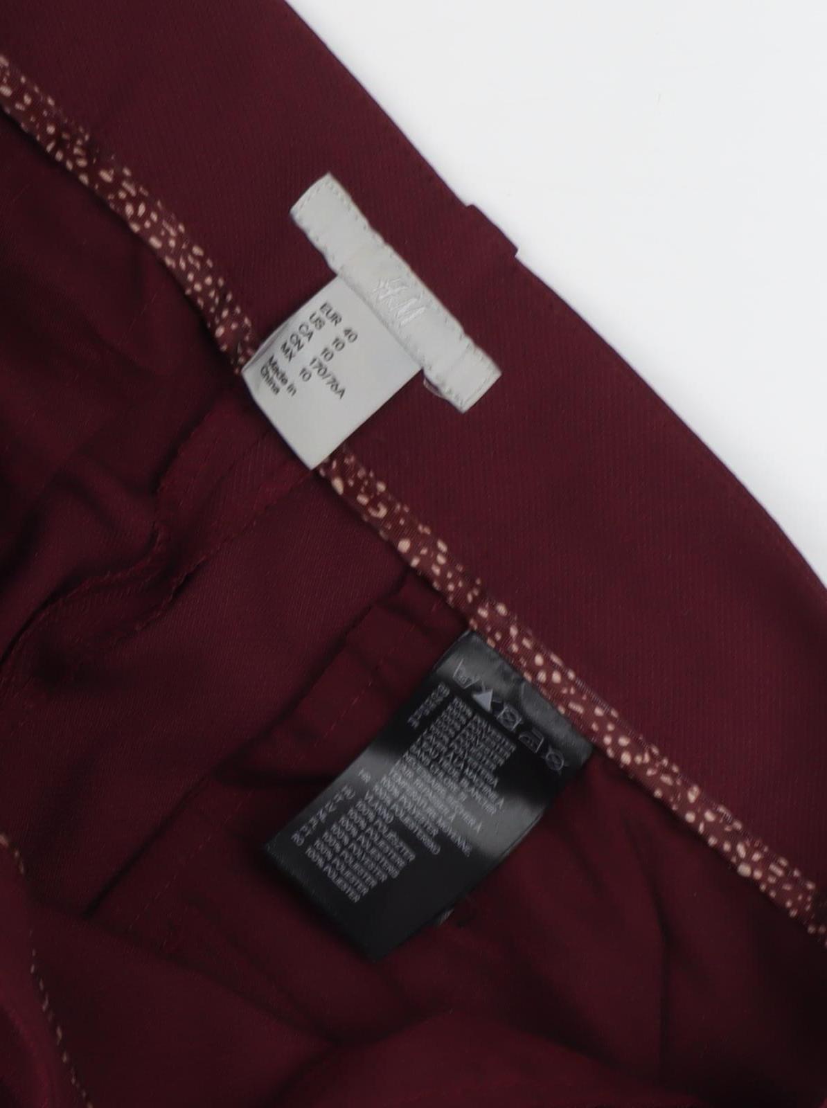 H&M Women's Red Dress Pants Size 12 - Stylish Winter Trousers