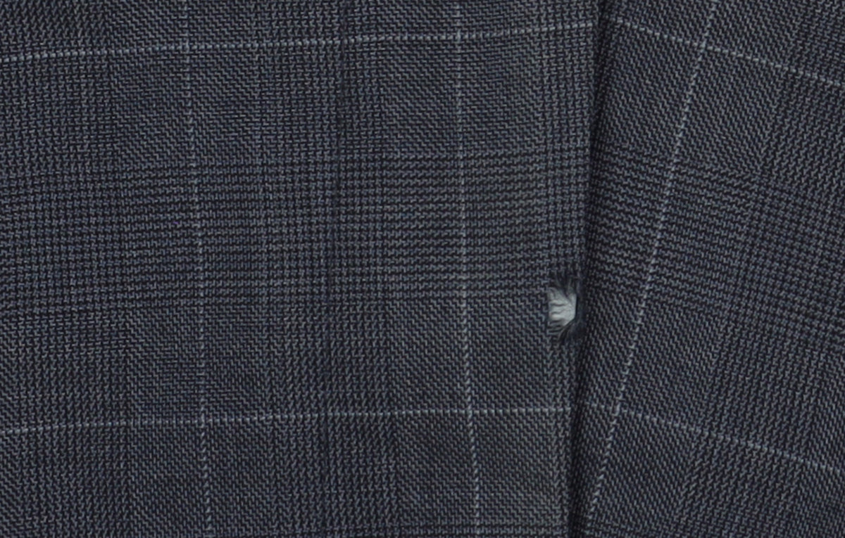 Marks & Spencer Men's Blue Check Trousers, Size 32
