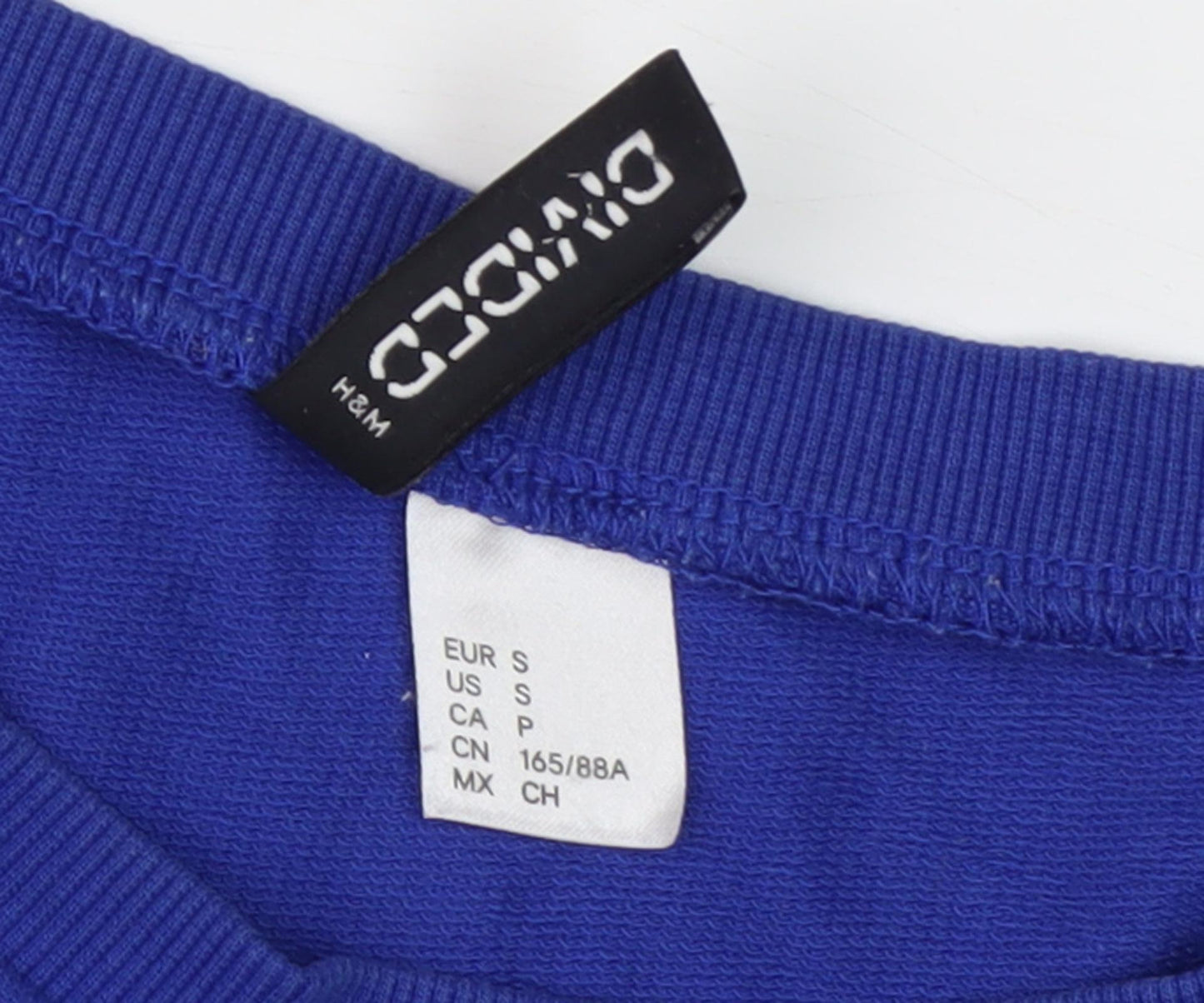 H&M Women's Blue Long Sleeve T-Shirt, Size S