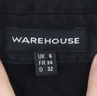 Warehouse Women’s Black Blazer, Size 6, Relaxed Fit
