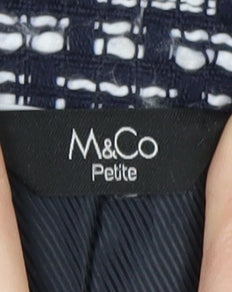 M&Co Women's Blue Petite Coat Size 16