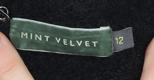 Mint Velvet Women’s Black Mid-Length Coat Size 12
