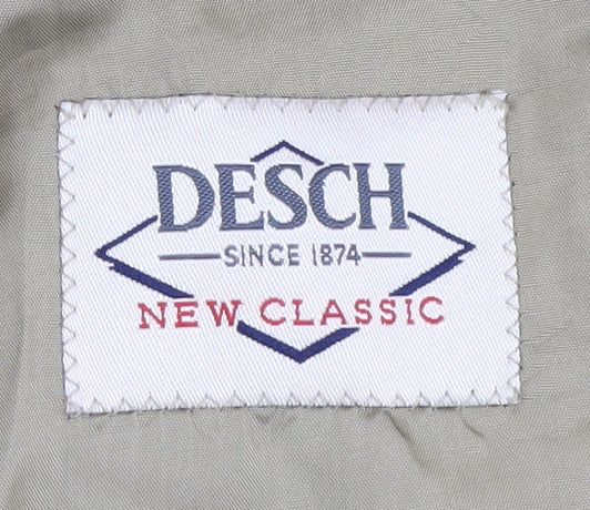 Desch Men's Grey Geometric Blazer, UK Size 40L