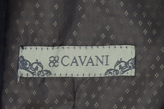 Cavani Men's Blue Check Suit Waistcoat Size S