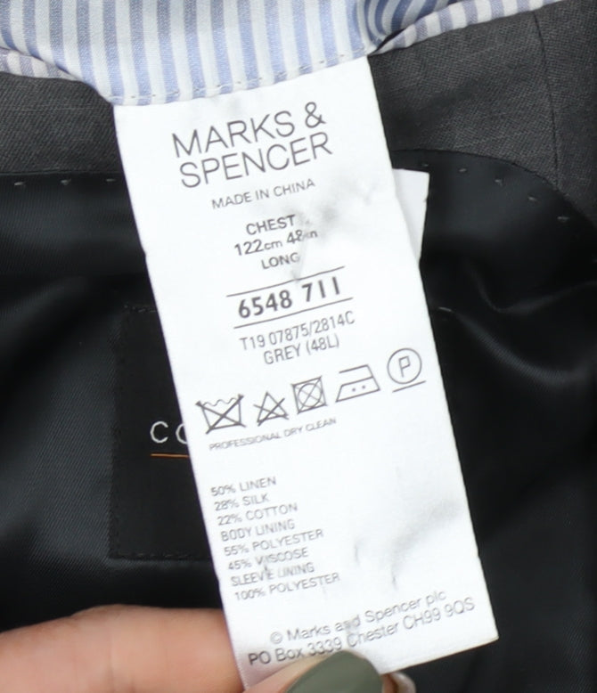Marks & Spencer Men's Grey Blazer 48L