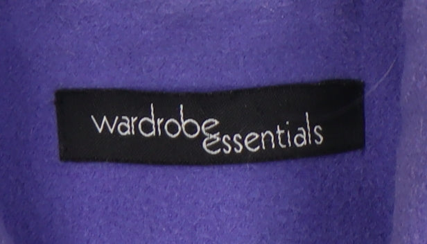 Wardrobe Essentials Women Purple Pea Coat Size 12