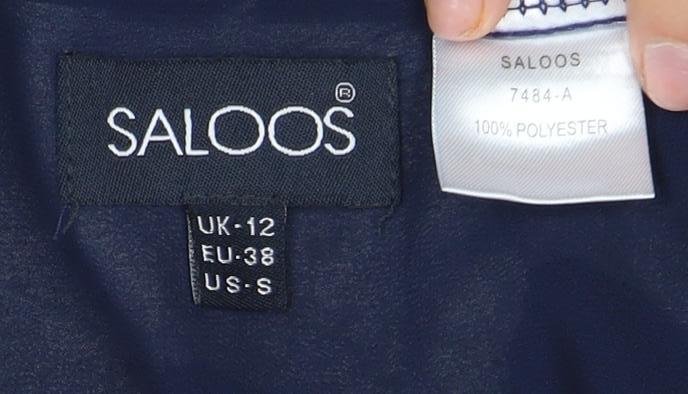 Saloos Women’s Blue Blouse Size 12 Round Neck