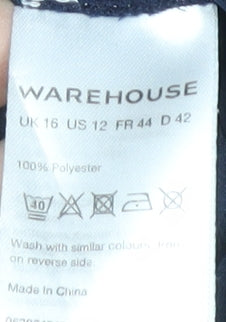 Warehouse Women's Blue Dress Size 16 with Pockets