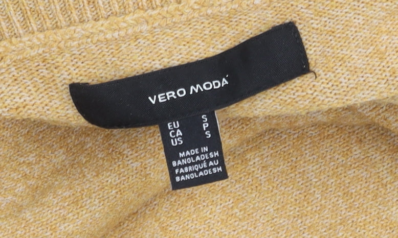 Vero Moda Women's Gold Roll Neck T-Shirt Dress S