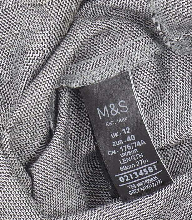 Marks & Spencer Grey Trumpet Midi Skirt, Size 12