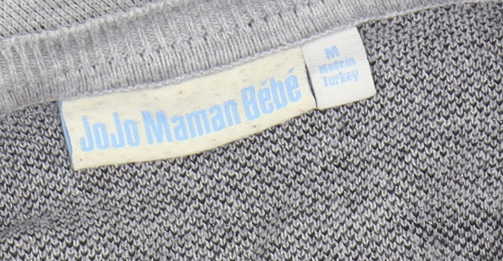 JoJo Maman Bébé Women's Grey Star Pullover Jumper M
