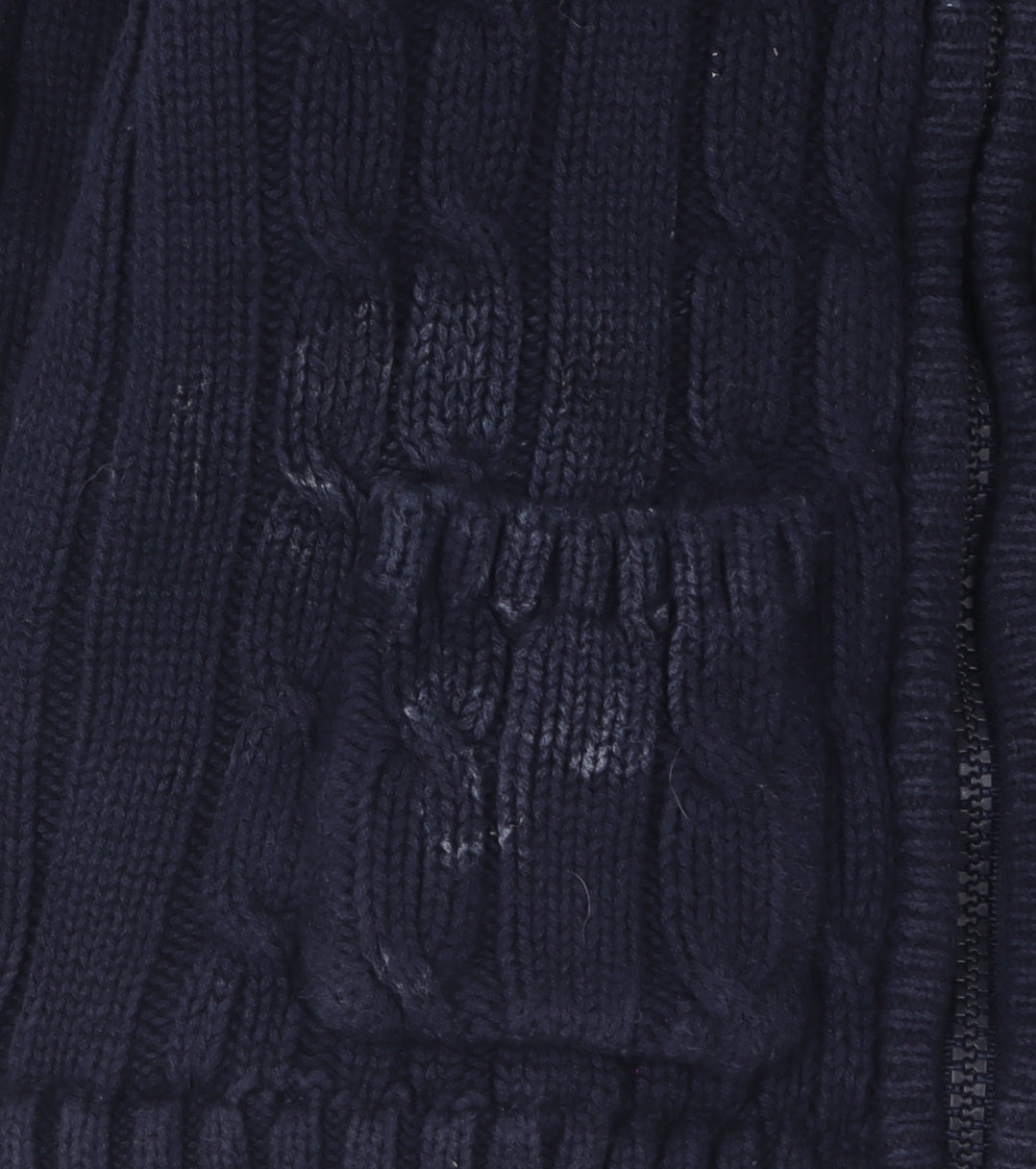 Marks & Spencer Boys Blue Cable-Knit Hooded Jumper 5-6 Years