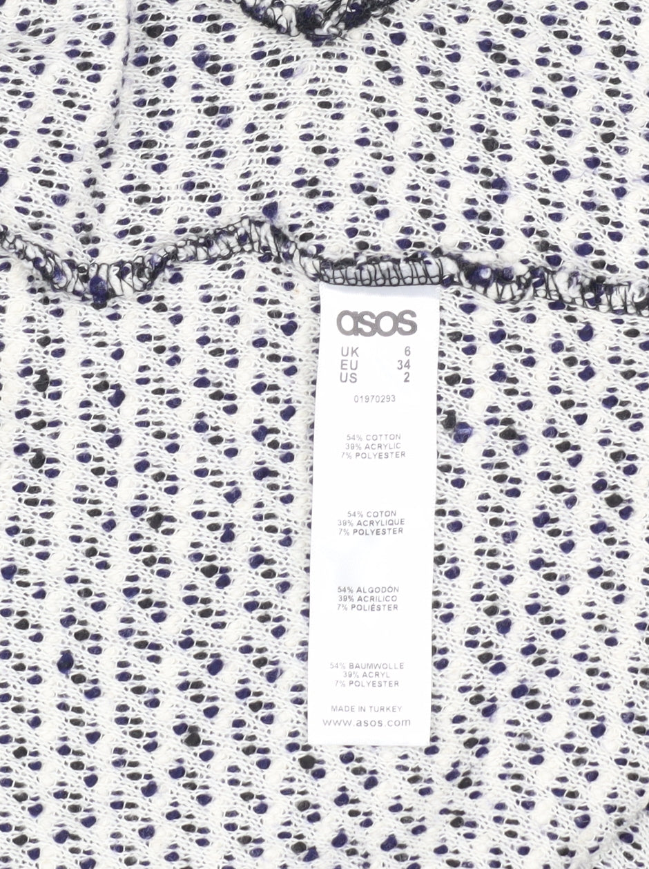 ASOS Women's Blue Striped Cardigan, Size 6