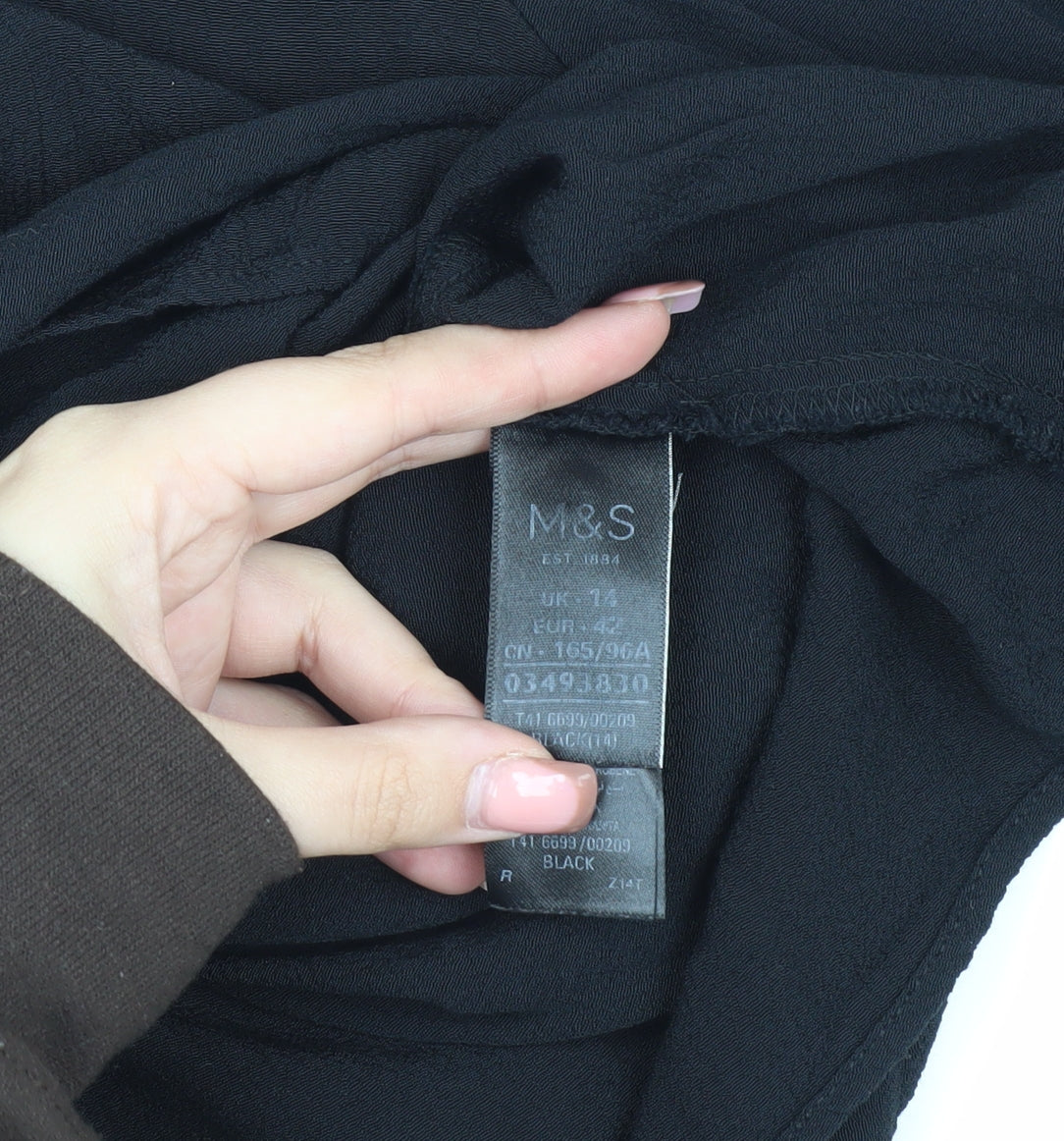 Marks & Spencer Women's Black Long Sleeve Top