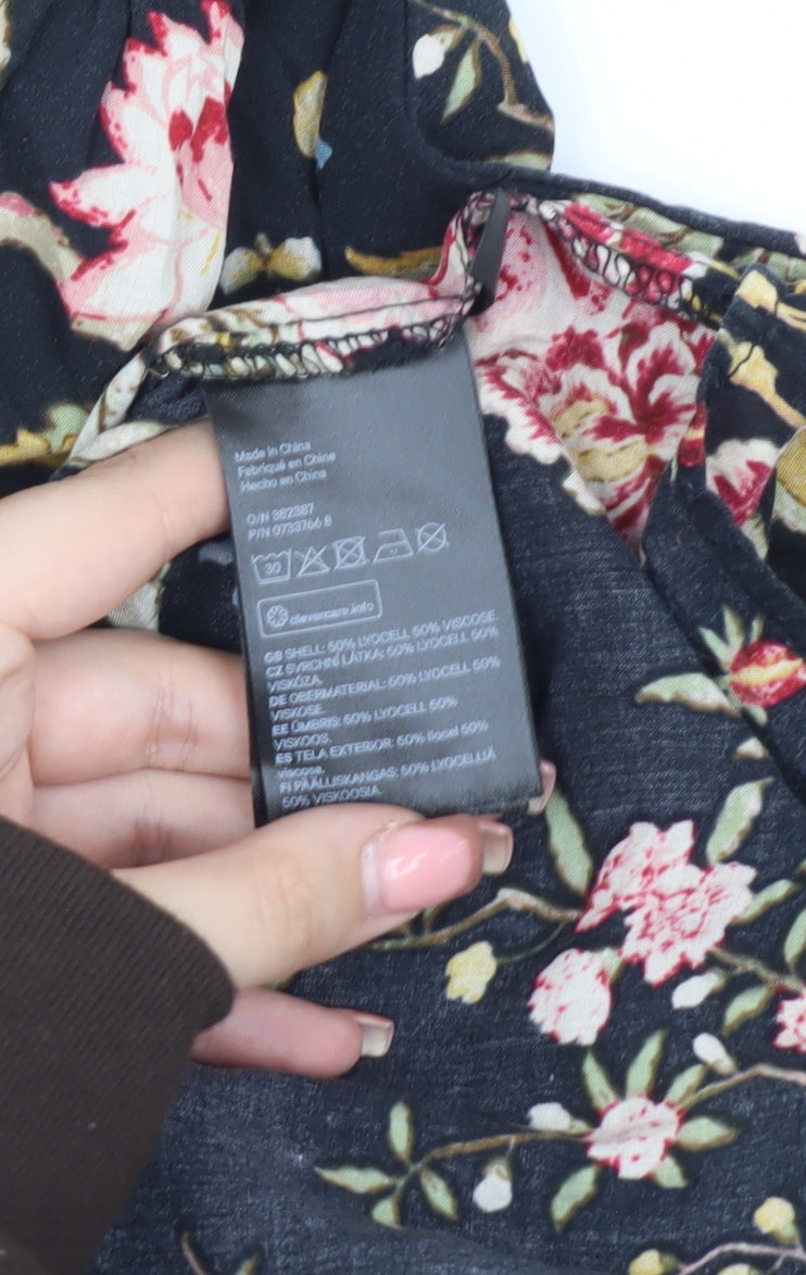 H&M Women's Multicoloured Floral Blouse Size 8