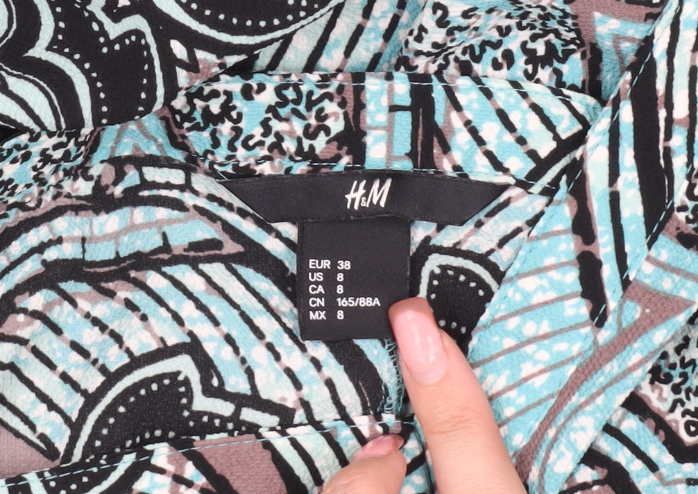 H&M Women's Multicoloured Asymmetric Slip Dress