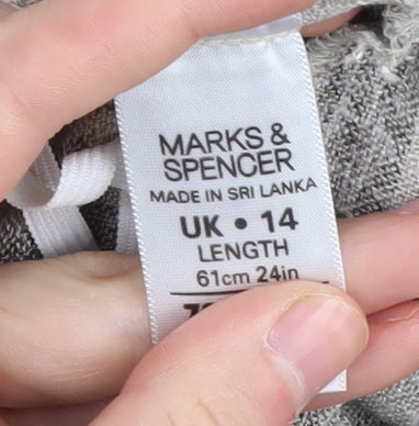 Marks & Spencer Women's Beige A-Line Skirt Size 14