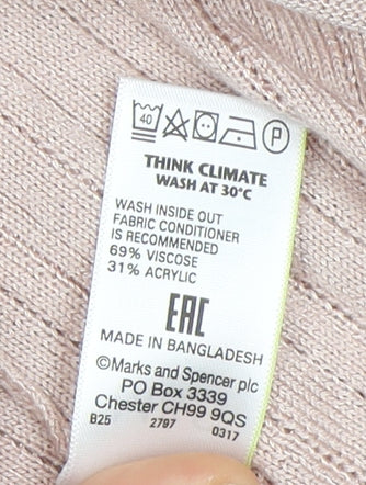 Marks & Spencer Women's Pink Cardigan Size 8