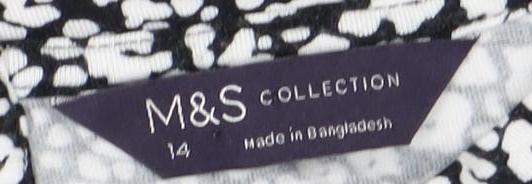 Marks & Spencer Women's Black Shift Dress Size 14