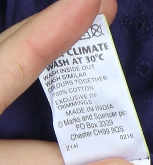 Marks and Spencer Women's Purple Cotton Dress Size 22