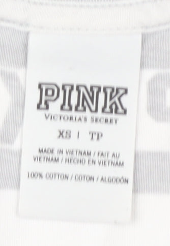 Victoria's Secret PINK Women's XS White Cotton Tank