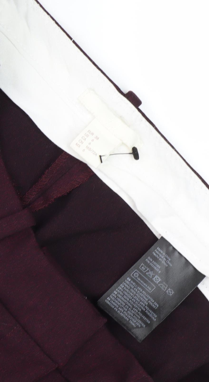 H&M Women's Red Ankle Trousers - Size 10, Stylish & Versatile