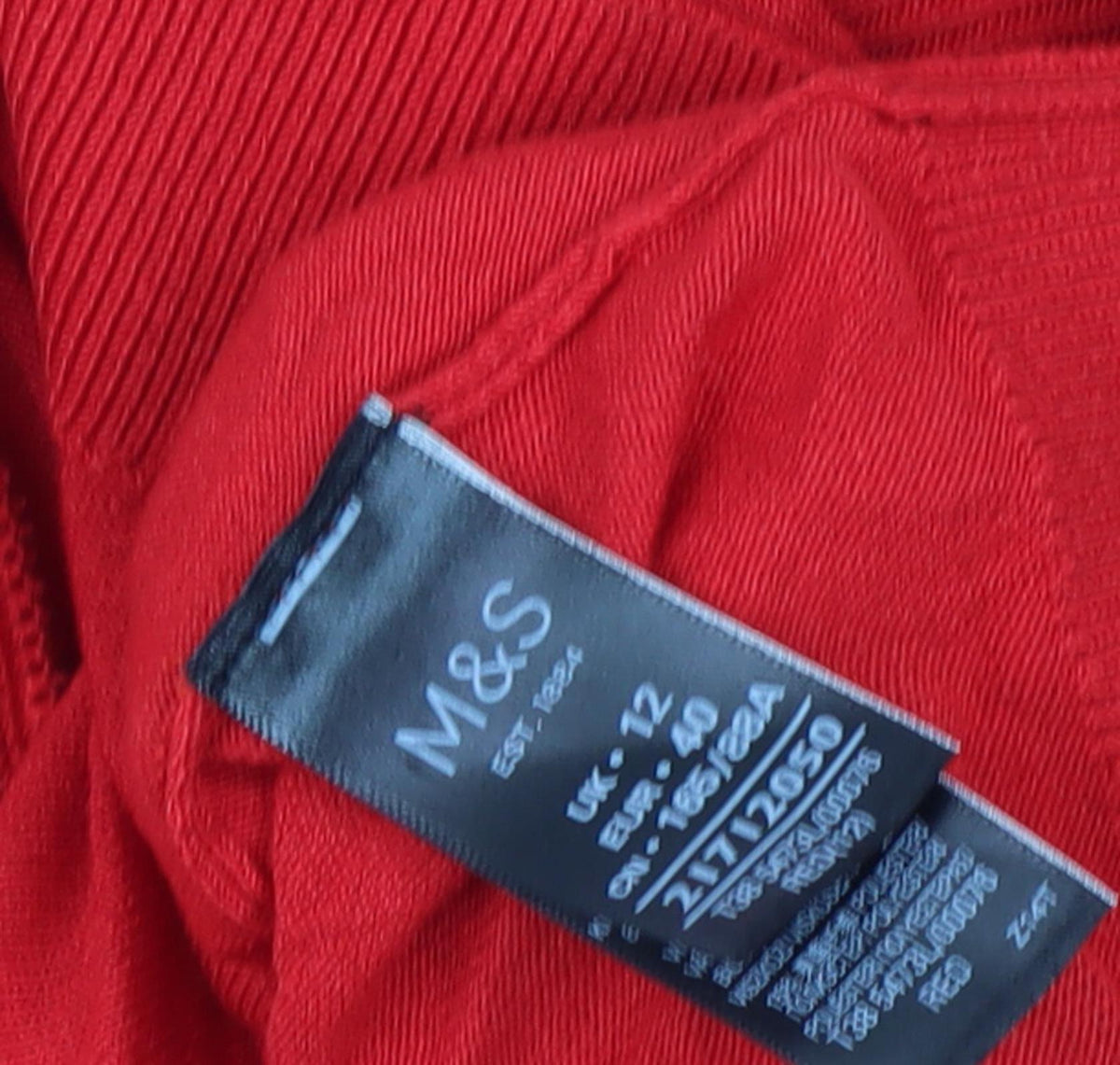 Marks & Spencer Women’s Red V-Neck Jumper Size 12