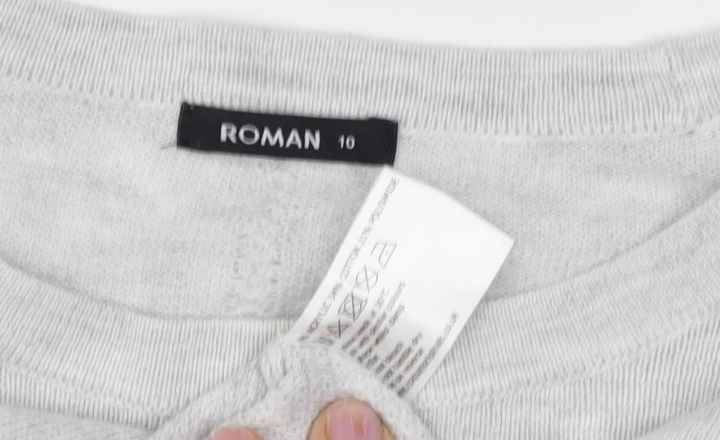 Roman Women's Grey Crew Neck Jumper Size 16