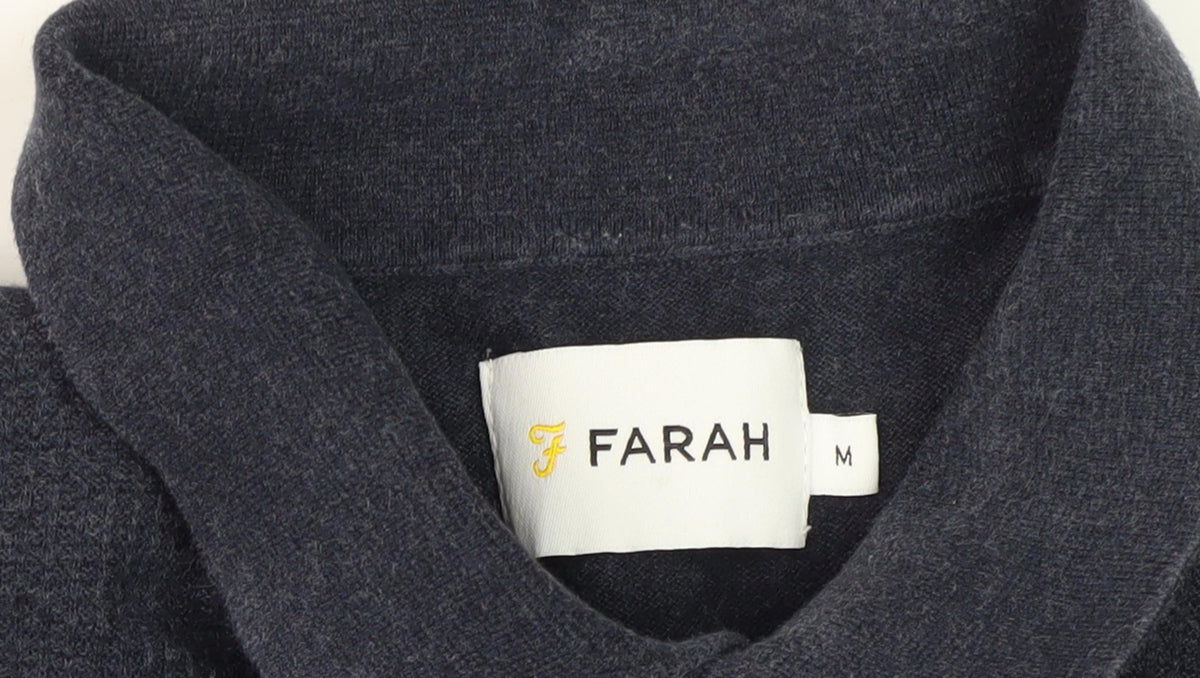 Farah Black Men's M Long Sleeve Polo Shirt