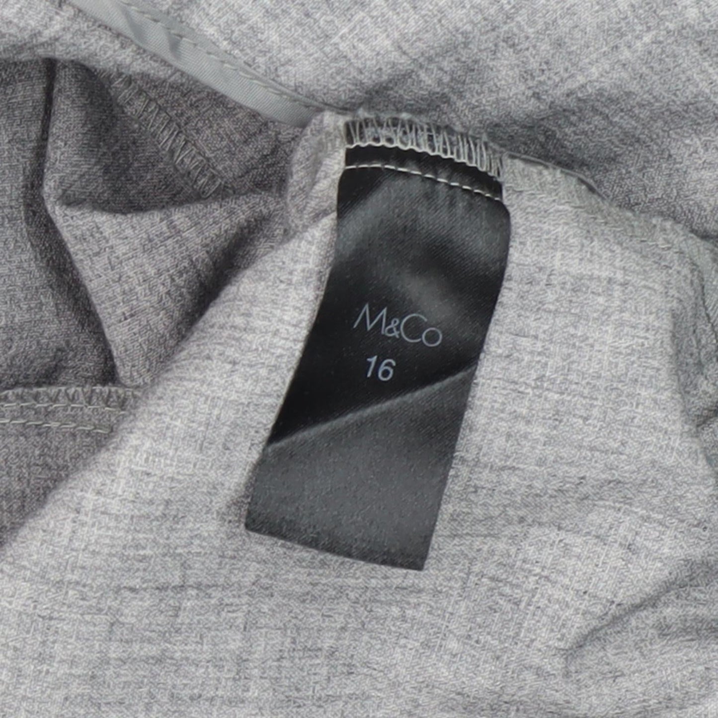 M&Co Women’s Grey Belted Trousers Size 16