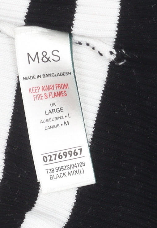 Marks & Spencer Women's Black White Sleeveless Top