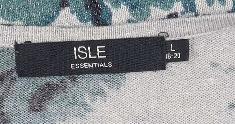 ISLE Women's Floral Multicoloured Jumper, Size L