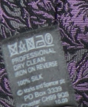 Marks & Spencer Purple Floral Silk Men's Tie