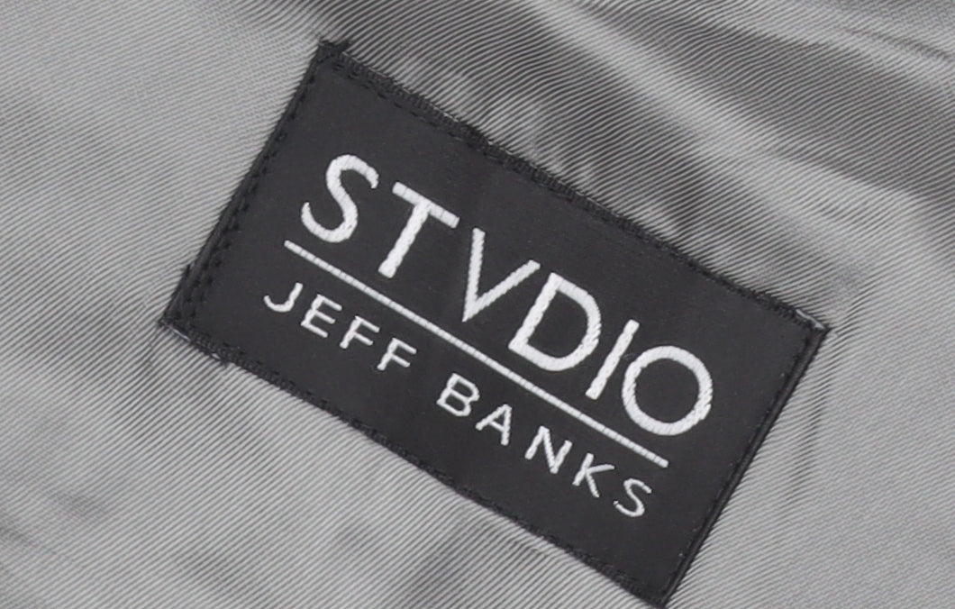 STVDIO Jeff Banks Grey Wool Men's Blazer, Size 42R