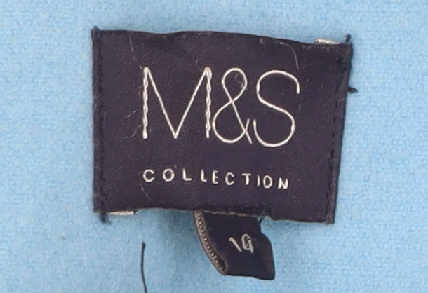 Marks & Spencer Women's Black Blue Coat Size 16