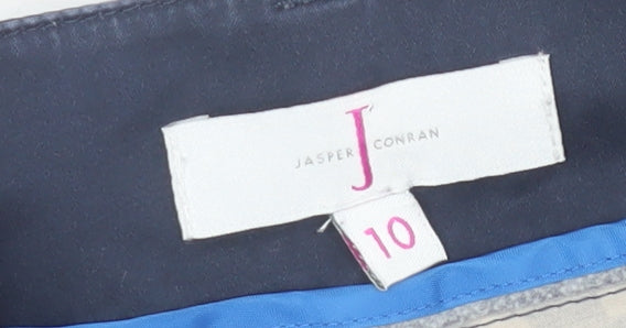 Jasper Conran Women's Blue Geometric Trousers Size 10