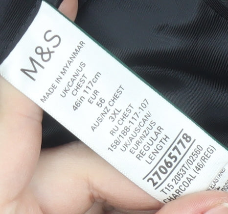 Marks & Spencer Men's Grey Suit Jacket 46R