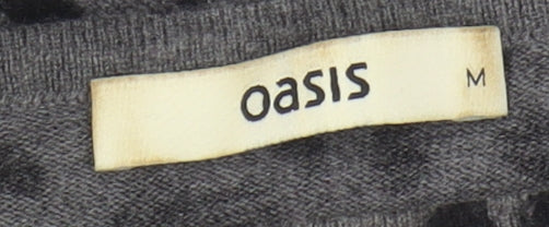 Oasis Women's Multicoloured Animal Print Pullover Jumper M