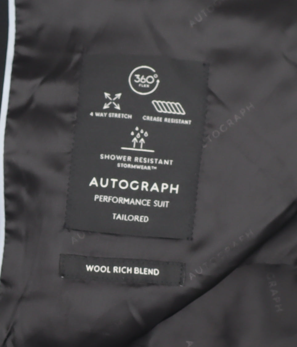 Marks & Spencer Men's Black Wool Jacket 42 Long