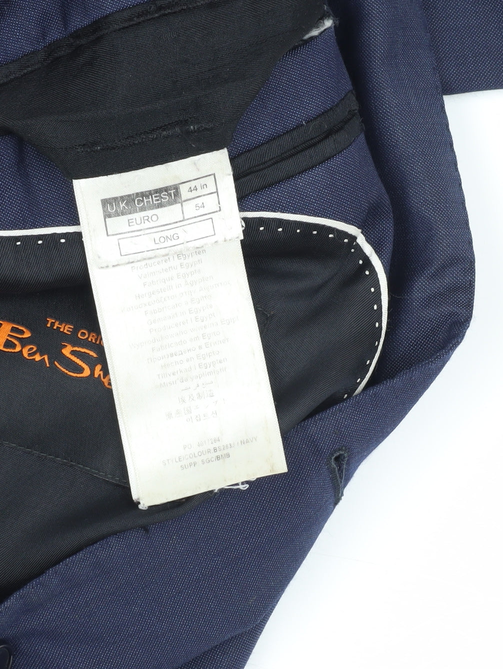 Ben Sherman Men's Blue Single Breasted Polyester Blazer Jacket Size 44 Regular