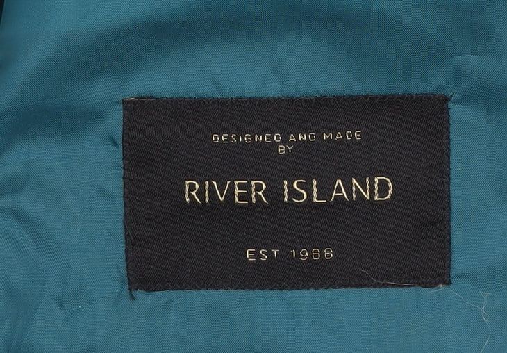 River Island Men's Black Tuxedo Blazer, 40R, Shawl Lapel