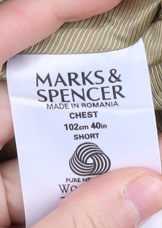 Marks & Spencer Men's Beige Wool Blazer 40 Short