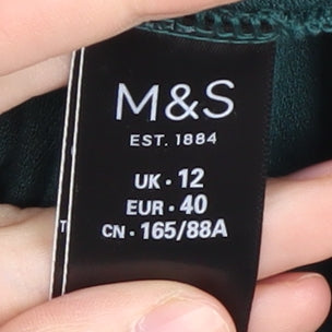 Marks & Spencer Green Floral Blouse UK 12