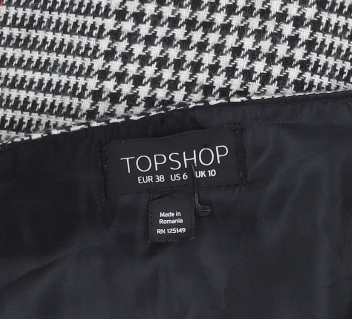 Topshop Women's Multicoloured Check Skirt Size 10