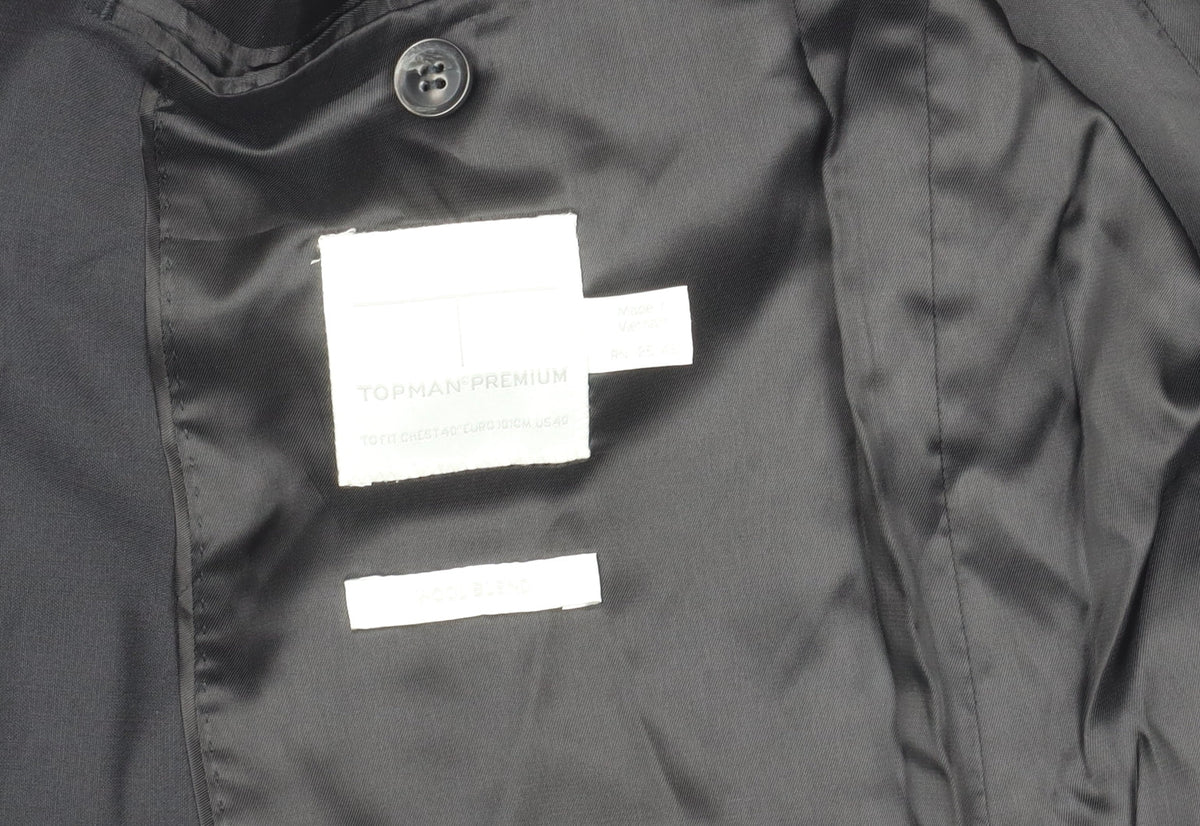 Topman Men's Black Blazer Jacket 40