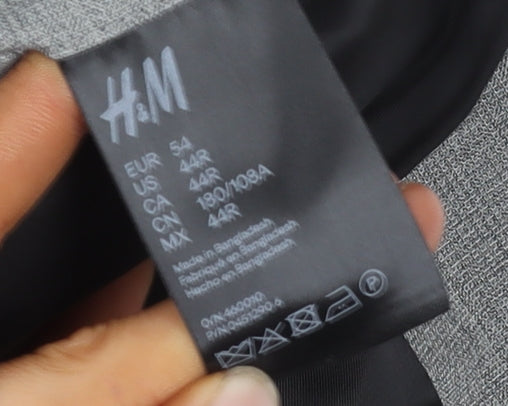 H&M Men's Grey Blazer 44R Regular Fit Jacket