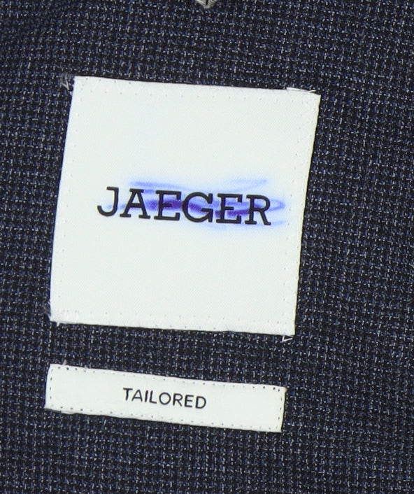 Additional view of Jaeger Men's Blue Tailored Blazer, size 44L, Formal