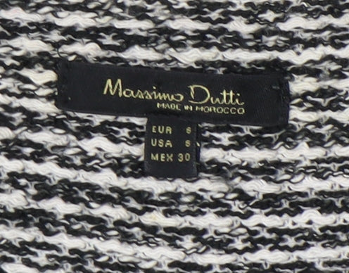 Close-up detail of Massimo Dutti Women's Black Shift Dress, size S