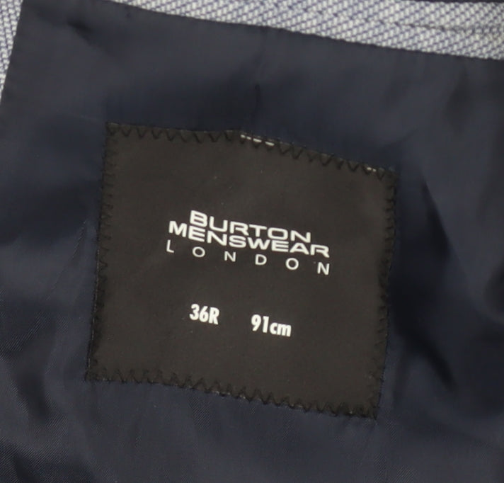 Burton Menswear Blue Check Blazer Men 36R